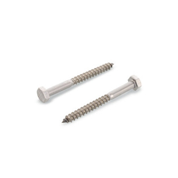 Zeskant houtdraadbout 8 x 50 mm DIN 571 RVS A2-50 SW13 (100 stuks)