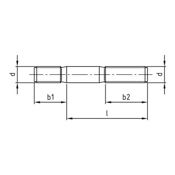 Tapeind 2d M6 x 40 mm DIN 835 RVS A2-50 (200 stuks)