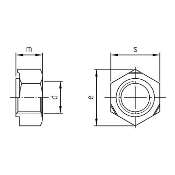 Lasmoer M5 DIN 929 RVS A2-50 SW10 (1000 stuks)