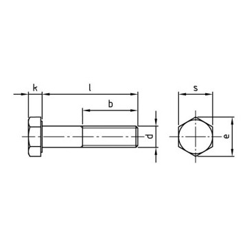 Zeskantbout M16 x 100 mm DIN 931 RVS A2-70 SW24 (25 stuks)