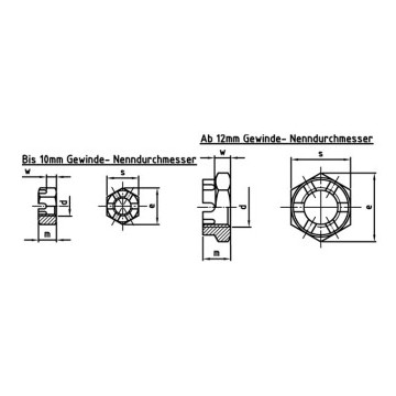 Kroonmoer laag M16 DIN 937 RVS A2-50 SW24 (50 stuks)