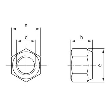 Borgmoer hoog M5 DIN 982 RVS A4-80 SW8 (200 stuks)