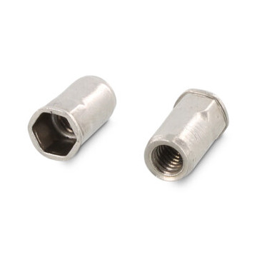 Seko insteekmoer open met gedeeltelijke schacht M3 x 9 mm Art. 1027 RVS A2 SW5 (250 stuks)