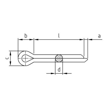 Splitpen 1,0 x 5 mm ISO 1234 RVS A2 (1000 stuks)
