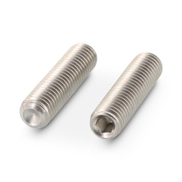 Stelring met kratereind M10 x 25 mm ISO 4029 RVS A2 SW5 (100 stuks)