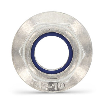 Flensmoer zelfborgend M12 DIN 6926 RVS A2-70 SW18 (100 stuks)