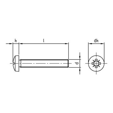 Lenskop cilinderschroef M5 x 30 mm DIN 7985 RVS A4-70 PZ2 (500 stuks)