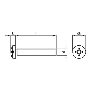Lenskop cilinderschroef M6 x 90 mm DIN 7985 RVS A4-70 PH3 (200 stuks)