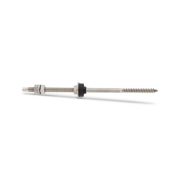 Stokschroef M12 x 250 mm samengesteld Art. 9082 RVS A2-50 SW9 (50 stuks)
