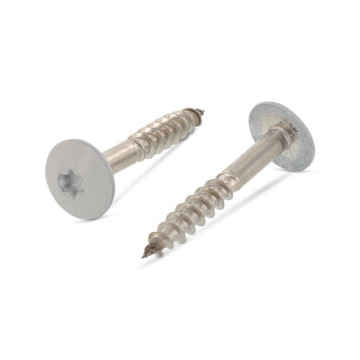 Trespo houtschroef plat-ronde kop 5,5 x 45 mm RAL 7047 Art. 9086 RVS A2-50 TX20 (100 stuks)