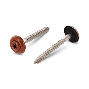 Spenglerschroef 4,5 x 25 mm RAL 8004 Art. 9087 RVS A2-50 TX20 (200 stuks)