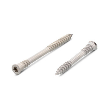 Houtbouwschroef TBS-Drill met cilinderkop 5,5 x 80/36 mm Art. 9243 RVS A4 TX25 (100 stuks)