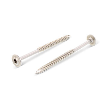 Houtbouwschroef met tellerkop zelfborend 8,0 x 280/80 mm Art. 9250 RVS A2-50 TX40 (50 stuks)