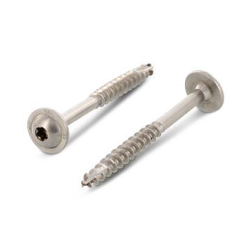 Houtbouwschroef met tellerkop zelfborend 5,0 x 40/24 mm Art. 9250 RVS A4-50 TX25 (200 stuks)