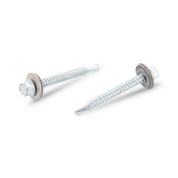 Boorschroef bi-metaal 5,5 x 70 mm EPDM ring 16 mm Art. 9504 RVS A2/CV SW8 (250 stuks)