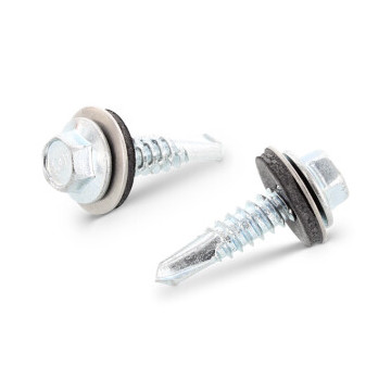 Boorschroef bi-metaal 6,3 x 25 mm EPDM ring 16 mm Art. 9504 RVS Bi-metal A4 SW8 (500 stuks)