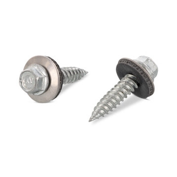 Boorschroef bi-metaal voor dun plaatwerk 6,0 x 25 mm EPDM ring 16 mm Art. 9505 RVS A2/CV SW8 (100 stuks)