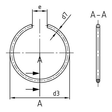 Zekeringsring rond voor boring 30 mm DIN 9926 RVS 302 (200 stuks)