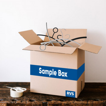 Sample Box kledinghangers RVS-304