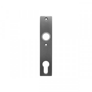 Handgreepplaat massief voor slot afstand 72 mm mat geslepen RVS-304