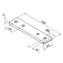 Verbinder voor U-profielbuizen, model 6795, onbewerkt aluminium