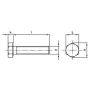 Zeskantbout M8 x 150 mm DIN 933 RVS A2-70 SW13 (50 stuks)
