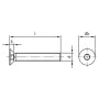 Verzonken schroef M6 x 140 mm ISO 10642 RVS A2 SW4 (100 stuks)
