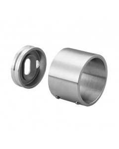 Muurflens voor buis 42,4 mm vast RVS-304 mat geslepen model 0504