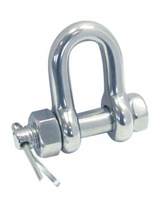 D-sluiting met borgbout 6,4 mm RVS-316