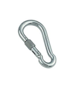 Karabijnhaak met borgmoer 5x50 mm RVS-316