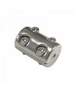 2-delige draadklem met 4 schroeven 4 mm RVS-316