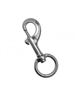 Musketon met rond oog 120 mm RVS-316