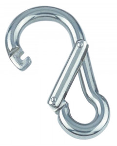 Karabijnhaak 8x80 mm grote opening RVS-316