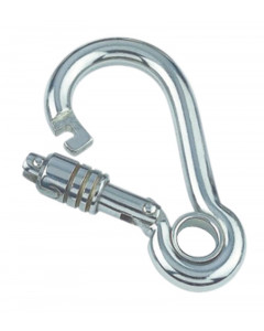 Karabijnhaak met veerslot en oog 6 x 60 mm RVS-316