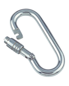 Karabijnhaak met veerslot ovaal 10 x 110 mm RVS-316