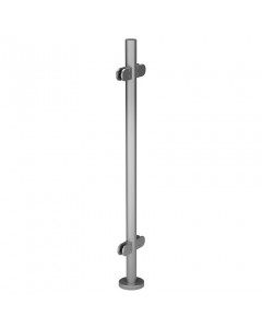 Baluster compleet 180° 989 mm buis 42,4 x 2,0 mm RVS-304 mat geslepen
