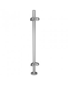 Baluster compleet 90° 989 mm buis 42,4 x 2,0 mm RVS-304 mat geslepen
