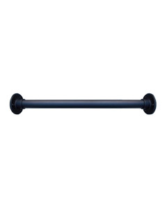 RVS garderobestang 42,4 mm fijnstructuur zwart
