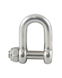 D-sluiting met binnenzeskant en veiligheidsmoer 5 mm RVS-316