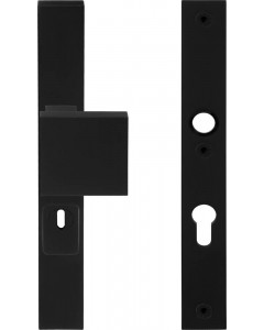 Massieve veiligheidsschilden met kerntrekbeveiliging SQUARE LSQ60-28KT knop/kruk SKG*** PC92 mat zwart RVS-304