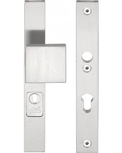 Massieve veiligheidsschilden met kerntrekbeveiliging SQUARE LSQ60-28KT knop/kruk SKG*** PC92 mat RVS