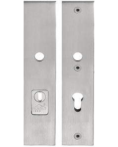 Massieve veiligheidsschilden met kerntrekbeveiliging SQUARE LSQSM-50KT kruk/kruk SKG*** PC92 PVD mat RVS