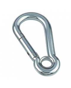 Karabijnhaak met oog 4 x 40 mm RVS-316