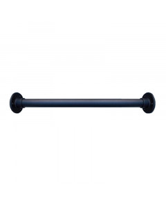 RVS garderobestang 42,4 mm fijnstructuur zwart