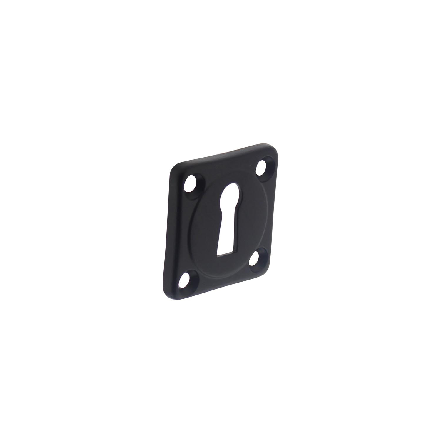 Intersteel Rozet sleutelgat schroefgat vierkant mat zwart, image size:1500x1500