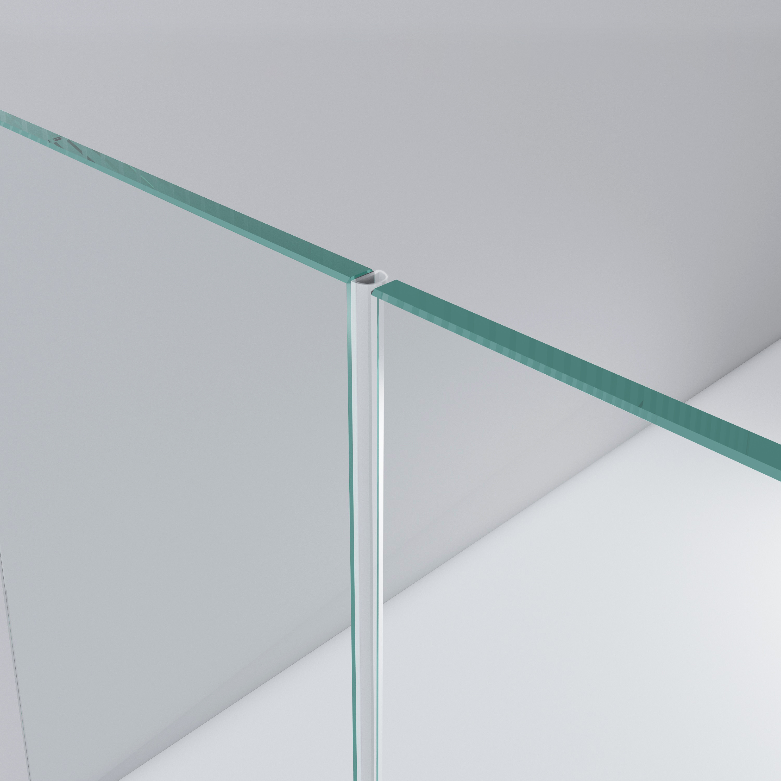 Afdichtprofiel met lip voor glazen deur 8 mm transparant kopen