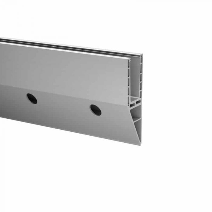 Afdekprofiel Easy Glass Prime, zijmontage, lengte 5000 mm, model 8435, aluminium (onbewerkt